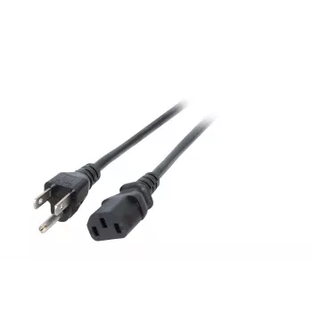 EFB EK490.1,8V2 Καλώδιο τροφοδοσίας, Ιαπωνία Τύπου B σε IEC C13, 1,8 m, μαύρο