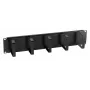 EFB Elektronik 699998NTS 19 inch 2U panel διαχείρισης καλωδίων, 5 στηρίγματα, χάλυβας, μαύρο (RAL 9005)