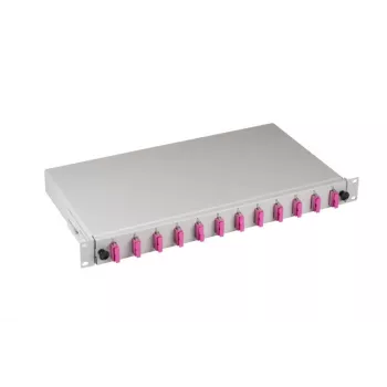 EFB Elektronik B71203L24OM4 Κουτί συγκόλλησης οπτικών ινών SC 50/125µm OM4 συρόμενο, 24 Pigtails / 12 adapters