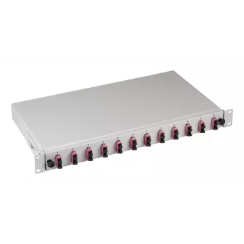 EFB Elektronik Κουτί συγκόλλησης SC 50/125 µm OM4 συρόμενο, 24 Pigtails Offset / 12 υποδοχές