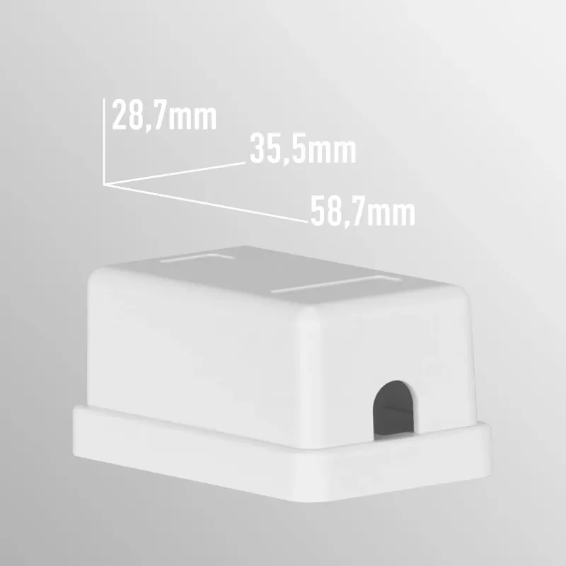EFB Electronics Πρίζα Keystone, 1 θύρα, επιτοίχια, λευκό, κενό κουτί