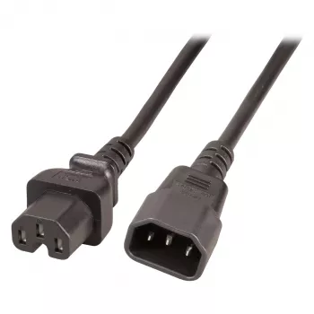 EFB Electronics Καλώδιο επέκτασης Hot Appliance C14 180° - C15 180° μαύρο 3 m 3 x 1,00 mm² VDE (EK585.3V2)