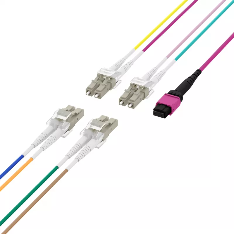 EFB ELEKTRONIK MPO-PLUS(F)-LC Trunk Cable OM4 8 ίνες Τύπος B LSZH βιολετί ερείκης 5m