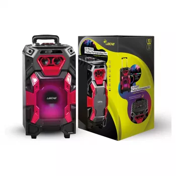 Leicke DJ ROXX TROLLEY PRO φορητό σύστημα ηχείων PA με Bluetooth, 100W RMS, γούφερ 10 ιντσών, φώτα LED, τρόλεϊ, μικρόφωνο, τηλεχειριστήριο