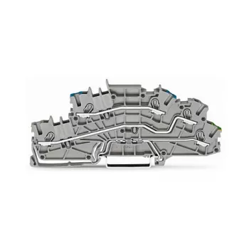 WAGO 2003-6646 TOPJOB® S ακροδέκτης διέλευσης 3 αγωγών, 4 mm², γκρι, τοποθέτηση σε ράγα DIN