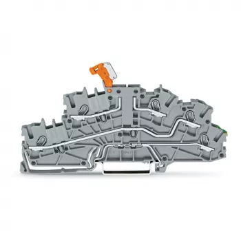 WAGO TOPJOB S ακροδέκτης διαχωρισμού N με PE, 3 αγωγών, Push-in CAGE CLAMP, γκρι, 2003-6644