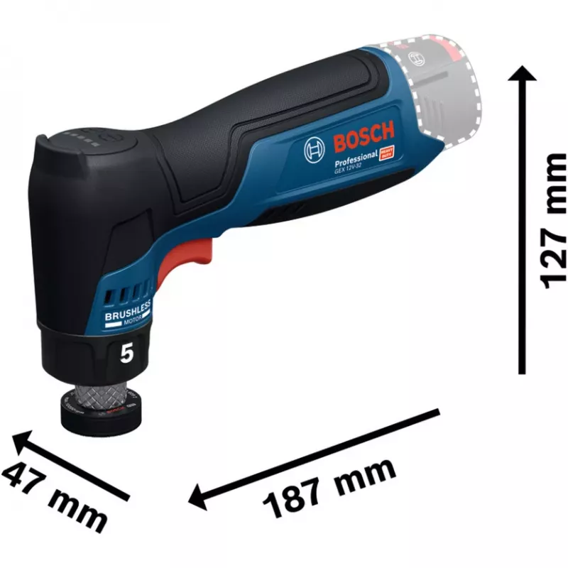 BOSCH PowerTools GEX 12V-32 mm λειαντήρας έκκεντρης κίνησης μπαταρίας (λιανικής)