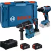 BOSCH PowerTools Σετ Κρουστικό Δραπανοκατσάβιδο 18V 65 + Κρουστικό Δράπανο 18V 26 με 2 μπαταρίες 5 Ah και φορτιστή (Σετ)