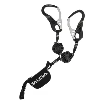 SALEWA Ergo Lanyard zip-black ανασυρόμενο lanyard