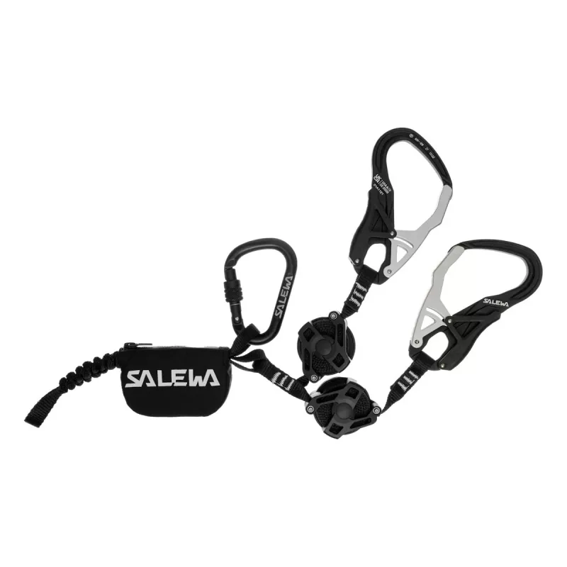 SALEWA Ergo Lanyard zip-black ανασυρόμενο lanyard