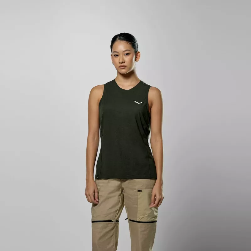 Γυναικείο αμάνικο Salewa Puez Dry Tanktop - M, Dark Olive