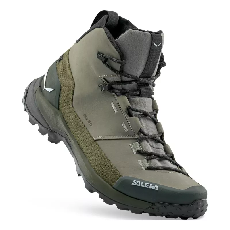 SALEWA Puez Leather Mid PTX μπότες πεζοπορίας Shadow UK 7