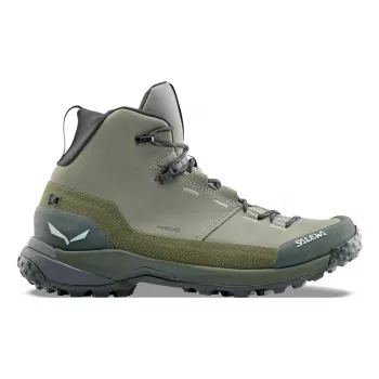 SALEWA Puez Leather Mid PTX παπούτσια trekking - Shadow/σκούρο ελιά