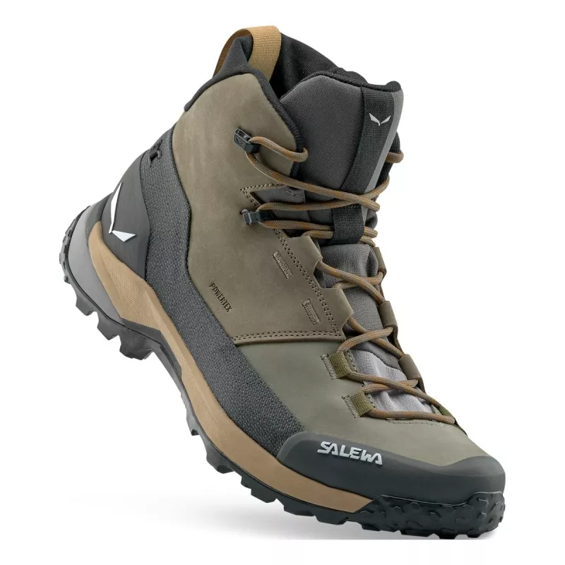 SALEWA Puez Leather Mid μπότες PT Bungee Cord-Onyx UK 8