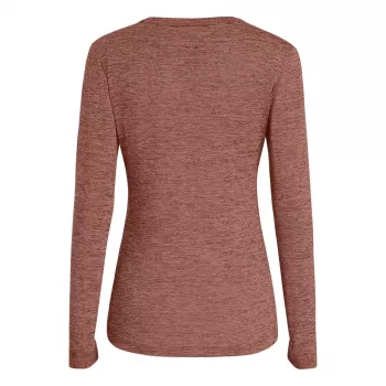 Salewa Puez Melange Dry L/S Tee γυναικείο μακρυμάνικο μπλουζάκι - Desert Pink Melange, μέγεθος M