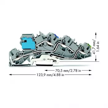 WAGO 2005-7641 TOPJOB S Ακροδέκτης διέλευσης, 6 mm², γκρι, 800 V, 41 A