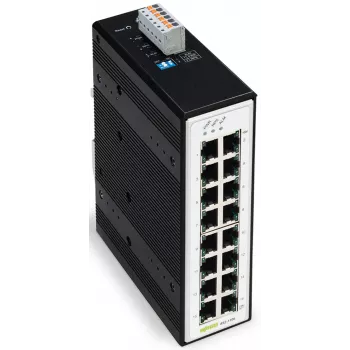 WAGO 852-1106 Βιομηχανικός μη διαχειριζόμενος διακόπτης Gigabit Ethernet, 8 θυρών, 10/100/1000 Mbps, τοποθέτηση σε ράγα DIN