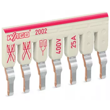 WAGO 2002-477 Κλιμακωτή γέφυρα, 7 θέσεων, μονωμένη, ανοιχτό γκρι