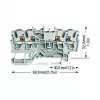 WAGO Ακροδέκτης διέλευσης 4 αγωγών Push-in 2,5 mm² Γκρι