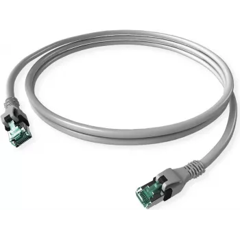 EasyLan Καλώδιο patch DualBoot PushPull Cat.6a S/FTP 10m - γκρι