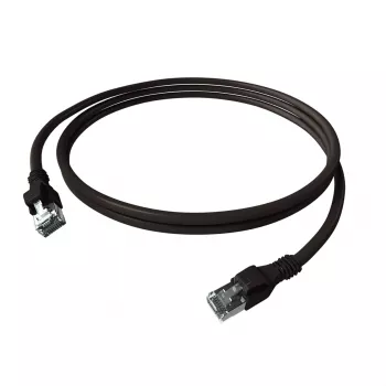 EasyLan saCon EasyLan Καλώδιο patch DualBoot S/FTP μαύρο 0,50m Cat.6A - EasyLan DualBoot PushPull IP20 Καλώδιο patch - Cat.6A (Κλάση EA)