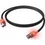 EasyLan DualBoot LED Patchkabel RJ45 S/FTP Cat.6A (Class EA) με βύσμα SaCon LSOH μαύρο 7,5 m