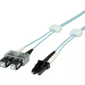 EasyLan καλώδιο Patch οπτικών ινών SC Duplex σε LC Duplex Multimode OM3 2m Aqua