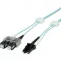 EasyLan καλώδιο Patch οπτικών ινών SC Duplex σε LC Duplex Multimode OM3 2m Aqua