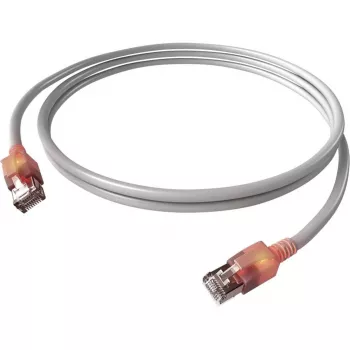 EasyLan DualBoot LED Patchkabel RJ45 S/FTP Cat.6A (Class EA) με βύσμα saCon - LSOH - γκρι - 0,5m