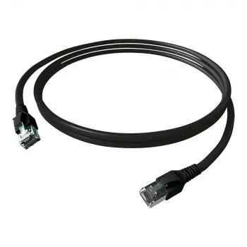 EasyLan FlexBoot Patchkabel Cat.6A S/FTP, μαύρο 1,50m