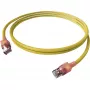 EasyLan DualBoot LED Καλώδιο patch RJ45 S/FTP Cat.6A (Class EA) με βύσμα saCon - LSOH - κίτρινο
