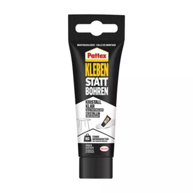 Pattex Universal-Klebstoff Bohren überflüssig Crystal Clear PKBC1 90g