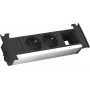 Bachmann Kapsa S - 2 m - Εσωτερικού χώρου - Type E - Μαύρο - Ασημί - 2 Πρίζες AC - 204 mm