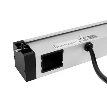 Bachmann DESK Rail Πολύπριζο με 2 πρίζες Schuko και 2 θύρες φόρτισης USB, καλώδιο 2m, Ασημί/Μαύρο