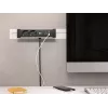 Bachmann DESK Rail Πολύπριζο με 2 πρίζες Schuko και 2 θύρες φόρτισης USB, καλώδιο 2m, Ασημί/Μαύρο