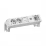 Bachmann DESK2 λευκό 2x UTE 1x διακόπτη 1x CM 0,2m RAL9010