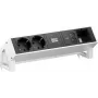 Bachmann DESK2 2x πρίζα Schuko 1x USB-C 45W 1x Custom Module 0,2m INOX Μονάδα τροφοδοσίας γραφείου