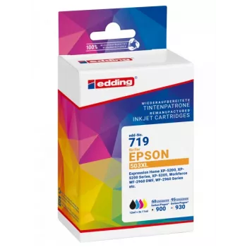 Edding συμβατά μελάνια combo pack αντικαθιστούν Epson 503XL T09R1 μαύρο, κυανό, ματζέντα, κίτρινο (συσκευασία 4 τεμ.) Υψηλή απόδοση