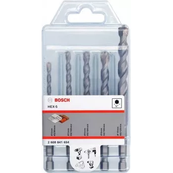 Bosch Accessories HEX-5 2608841654 Σετ τρυπανιών σκυροδέματος 4 mm, 5 mm, 6 mm, 8 mm, 10 mm 5 τεμ.
