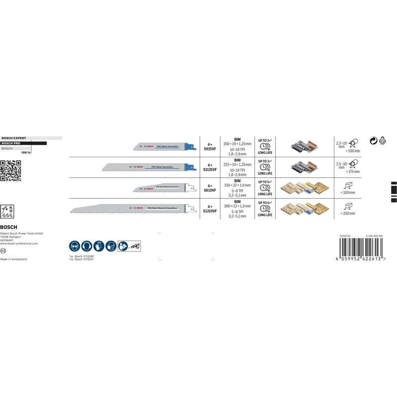 Bosch PRO Tough Box Σετ λεπίδων σπαθί κατεδάφισης 16 τεμ.