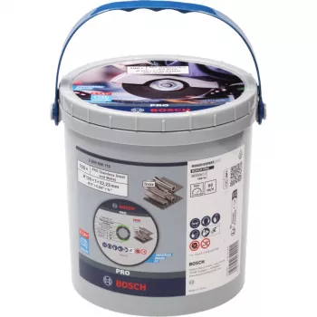 BOSCH POWERTOOLS PRO δίσκος κοπής για ανοξείδωτο χάλυβα και μέταλλο, Ø 125 mm, 100 τεμ. σε κουβά (οπή 22,23 mm, WA 60 T BF)
