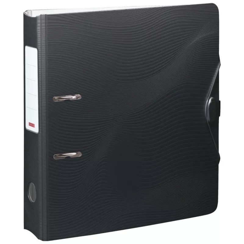 BRUNNEN WAVE Χαρτοφύλακας με μοχλό Onyx Black Πλαστικό 7,0 cm DIN A4