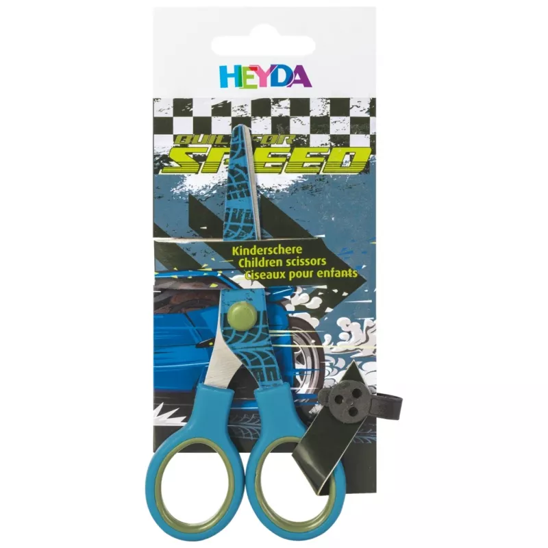 BRUNNEN παιδικό ψαλίδι Fast Wheels μπλε/πράσινο 13,0 cm