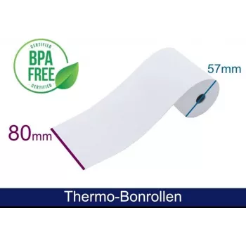 ARTDEV θερμικό ρολό 80x57mm πυρήνας 12mm 40m 48g/m² λευκό για T2 mini 50