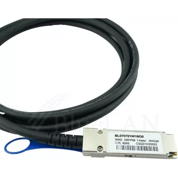 BLUELAN Συμβατό Mellanox MCP1650-H002E30 QSFP56 Direct Attach Καλώδιο, 200GBASE-CR4, InfiniBand HDR, 30AWG, 2m (MCP1650-H002E30-BL)