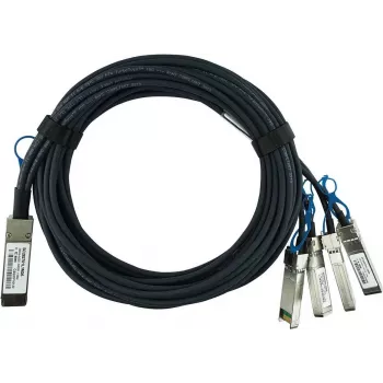 BlueOptics Συμβατό με Viavi QSFP28-4SFP28-DAC-2M BlueLAN Παθητικό 100GBASE-CR4 QSFP28 σε 4x25GBASE-CR SFP28 καλώδιο Breakout Direct Attach, 2 μέτρα, AWG26