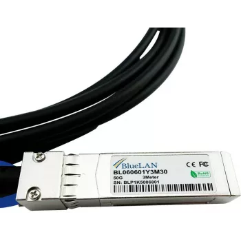 BlueLAN Mellanox MCP2M50-G01AE30 συμβατό καλώδιο Direct Attach (DAC) - παθητικό 50 Gigabit Twinaxial χαλκού - SFP56 σε SFP56 - 1 μέτρο