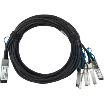 BlueOptics Dell EMC Συμβατό DAC-QSFP28-4SFP28-25G-1M BlueLAN Παθητικό 100GBASE-CR4 QSFP28 σε 4x25GBASE-CR SFP28 Direct Attach Breakout καλώδιο, 1m, AWG26