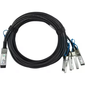 BlueOptics MikroTik XQ+BC0002-XS+ συμβατό BlueLAN QSFP28 Breakout Direct Attach Cable (DAC) - παθητικό 100 Gigabit σε 4x25 Gigabit Twinaxial-χαλκός, QSFP28 σε 4xSFP28, 0,5 m