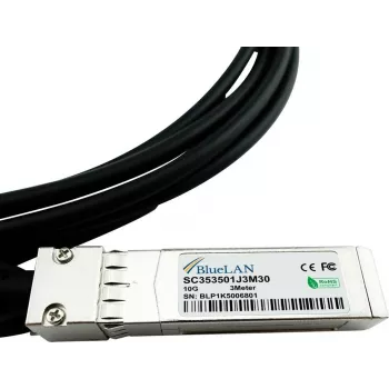 BlueLAN MCP2100-X003A-BL Συμβατό Mellanox Καλώδιο Direct Attach SFP+ σε SFP+ Παθητικό 10GBASE-CR, 3m, AWG30
